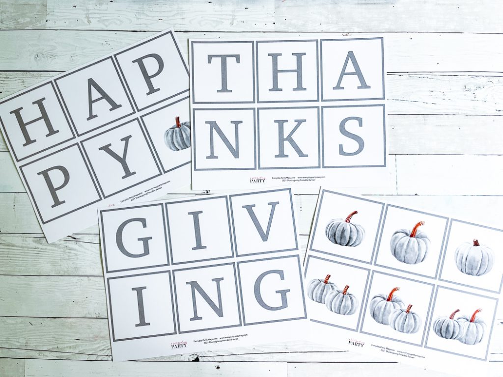 free printable thanksgiving banner - everyday party magazine